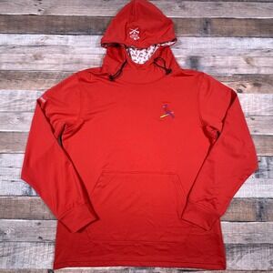Anheuser-Busch Men's Hoodie‎ St. Louis Cardinals Budweiser Red Large Performance